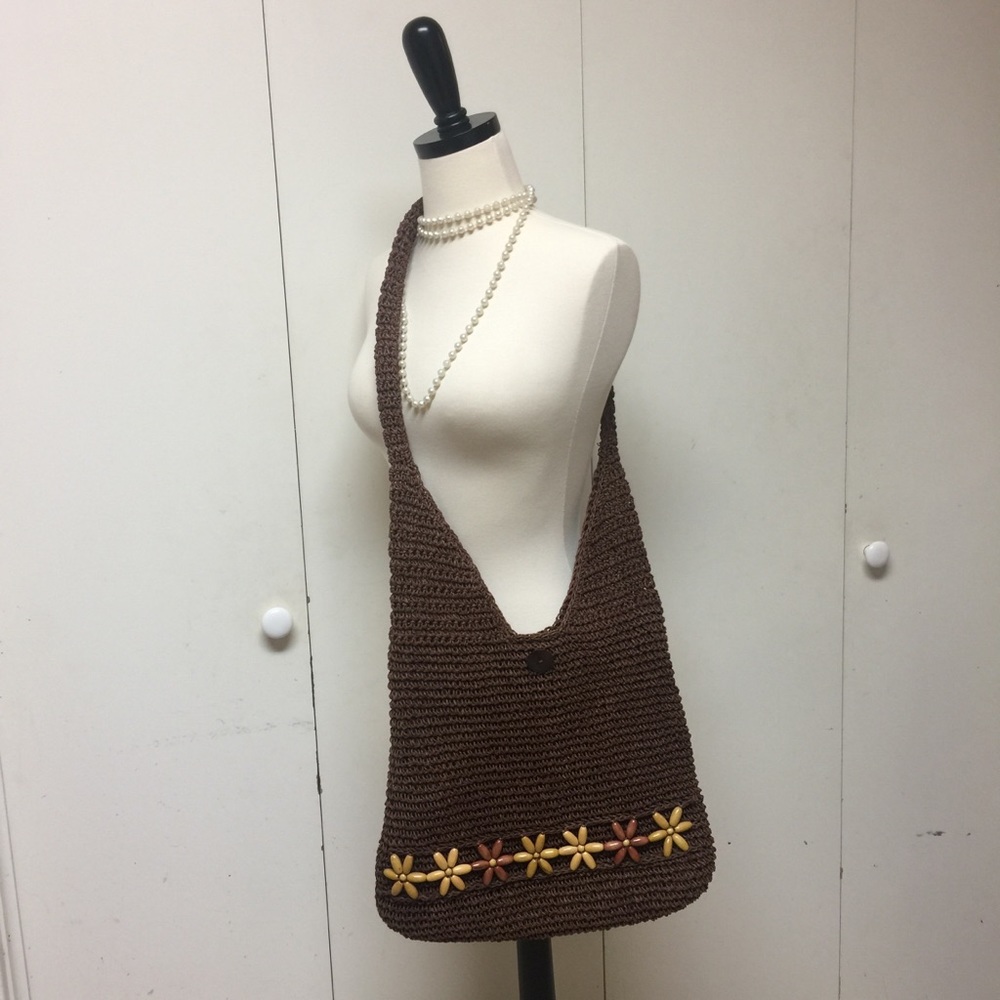 Vintage Boho Raffia Shoulder Purse